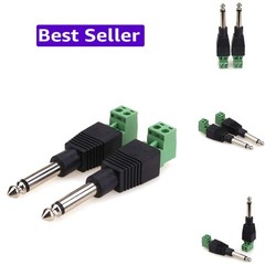 TS 1/4 Inch Jack, 6.35mm Mono Male Plug for Guitar/Speaker/Microphone Cable T…