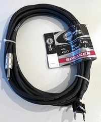 Livewire Elite Pure Copper 12g Speaker Cable – Banana to 1/4″ Male 25 ft. Black