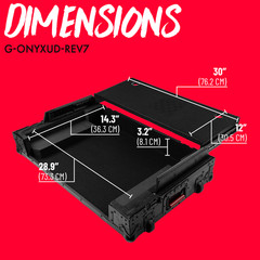 Gator Cases ONYX Series Flight Case for Pioneer DJ DDJ-REV7 DJ (G-ONYXUD-REV7)