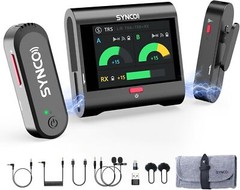 SYNCO G3 PRO Wireless Microphone 2.4G 820FT Noise Reduction for Camera Streaming