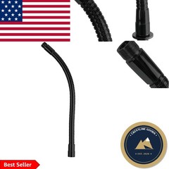 Durable 13″ Flexible Microphone Gooseneck – Black Finish for Studio Use
