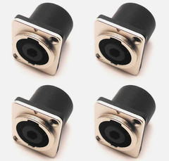 AFT 4pcs 4 Pole Speakon Chassis Panel Mount Connector w/ Metal for Neutrik NL4MP
