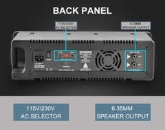 PRORECK MX15 2500W 8-Channel Powered Bluetooth Mixer with 15inch Passive Speaker