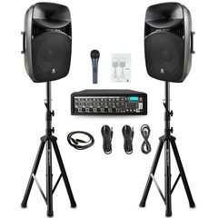 PRORECK MX15 2500W 8-Ch PA System Jazz Fest Live Sound w/ 48V Phantom Mics