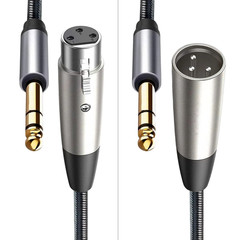 Balanced 1/4 TRS 6.5Mm Male to XLR Interconnect Cable Xlr(3-Pin) to 6.35Mm Audio