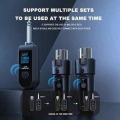 UHF Wireless Microphone Converter XLR Transmitter and Receiver Microphone System