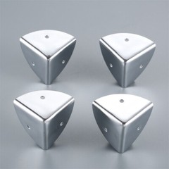 4Pcs Corner Protector Metal Silver 38MM for Tool Box Luggage Corner Guard Bumper