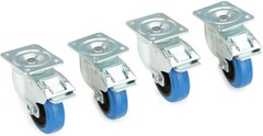 RCF AC-4 Caster Set Lock | 4in Locking Casters (Set of 4) | For RCF Subwoofers
