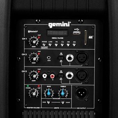 Gemini AS2115BTLT 15 in. 2000 Watt Powered Loudspeaker Bluetooth LED Lights