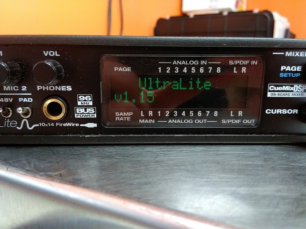 Defective MOTU UltraLite MiDi Audio Interface No Power Supply AS-IS