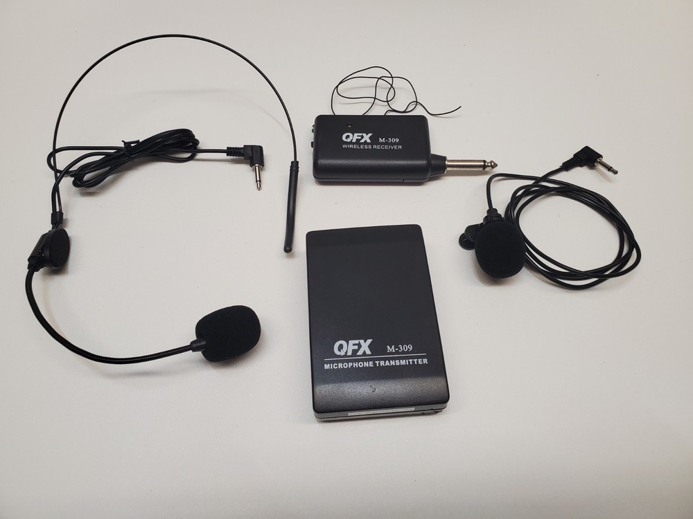 QFX M-309 Wireless Microphone System(Lavalier mic + wireless receiver)