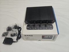 AKG HP4E 4-Channel Tabletop Stereo Headphone Amplifier Black TRS Headphone Jack