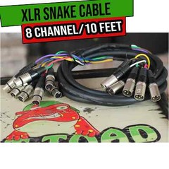 XLR Snake Cable Patch – FAT TOAD 8-Channel Pro Audio Mic Cord Mixer Sound Stage