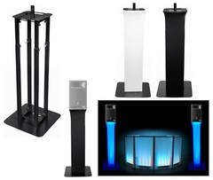 (1) Rockville Black Adjustable Totem Stand For Yamaha MSR100 10″ Speaker