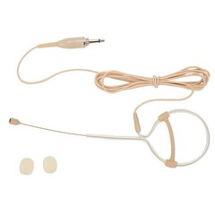 Beige Single Earhook Headset Mic Headworn Microphone 3.5mm 3 Pin 4 Pin XLR New