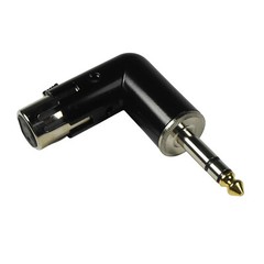 HQRP 3-Pin XLR Female to 1/4″ Male TRS Angle Adapter with 4 Angle Positions