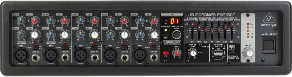 Behringer Europower PMP550M 5-channel 500W Powered Mixer