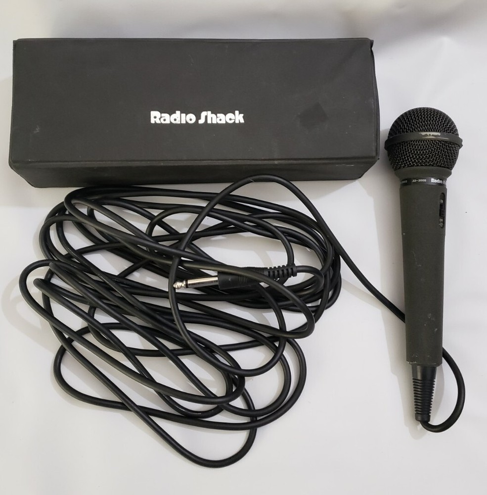 RADIOSHACK 33-3005 DYNAMIC UNIDIRECTIONAL MICROPHONE 11A5 (As Is Not Tested) 16