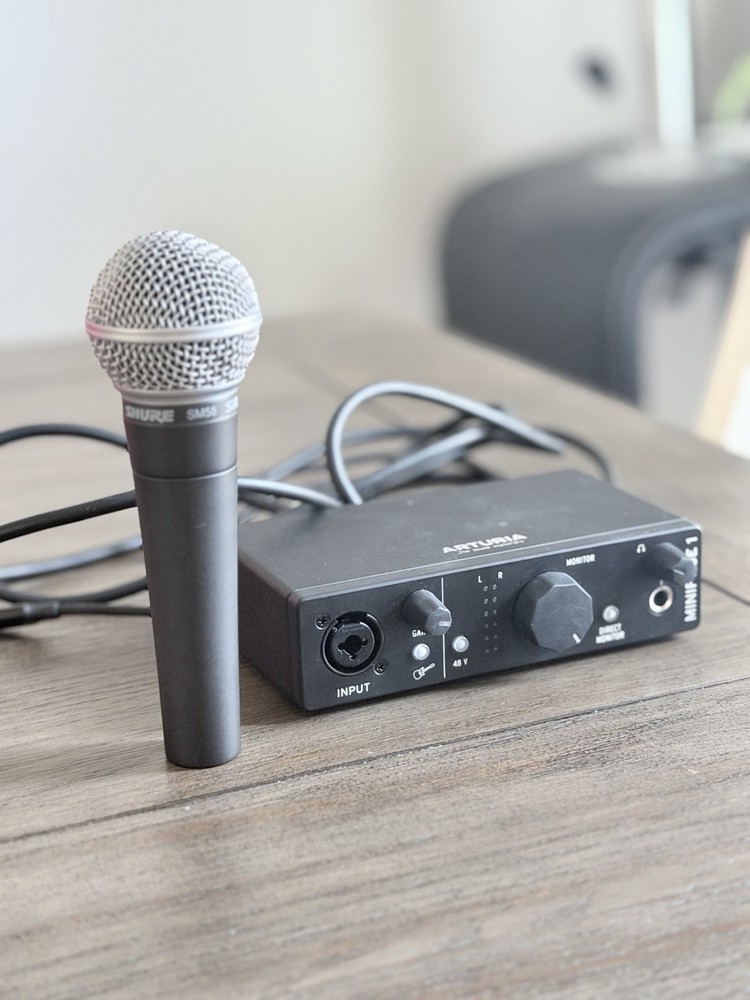 Arturia Minifuse 1 + Shure SM58