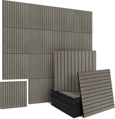 8-Pack Peel & Stick Acoustic Wall Panels 11.8″ x 11.8″ PET Soundproof & Noise