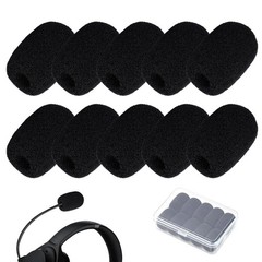 10PCS Lapel Microphone Cover Black Mic Headset Covers Foam Lavalier Microphon…