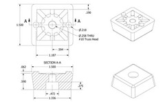 4 LARGE SQUARE RUBBER FEET 0.590 H X 1.500 W AMPS INDUSTRIAL – US MADE FREE S&H