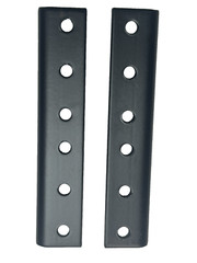 2 (One Pair) 2U / 2 SPACE Rack Rails 3.5″ Lg Tapped 10/32″ for Amplifier Rack