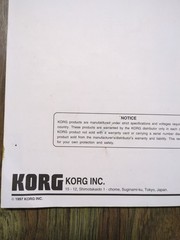 Korg N1 N5 Owners Manual synthesizer keyboard VINTAGE SYNTH Book Used
