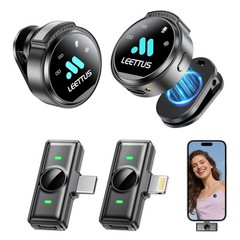 Mini Microphone for iPhone 17/16/15-7/Android/Tablet,Lavalier Wireless Microp…