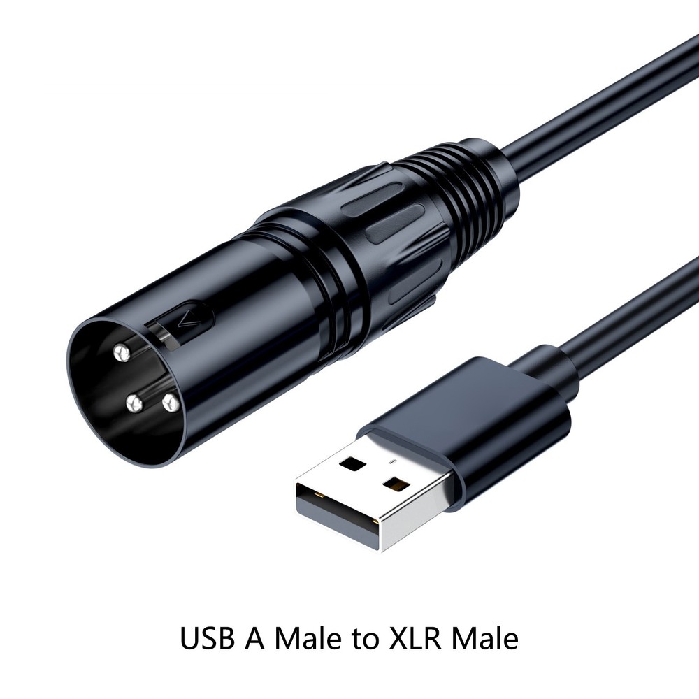 USB to XLR Mic Cable – High-Quality for PCs, Laptops & Mixers (Stereo Recording)