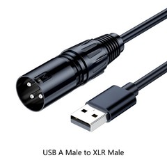 USB to XLR Mic Cable – High-Quality for PCs, Laptops & Mixers (Stereo Recording)