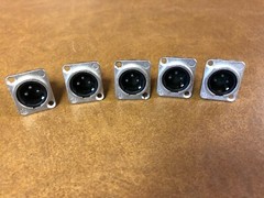 (5) Pro Co / Neutrik NC3MDL-1 3 pole male receptacle