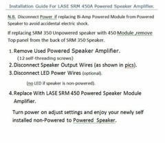 LASE Amp Module For Mackie SRM 350 V1, V2 & V3 Powered Speaker w DSP + Bluetooth