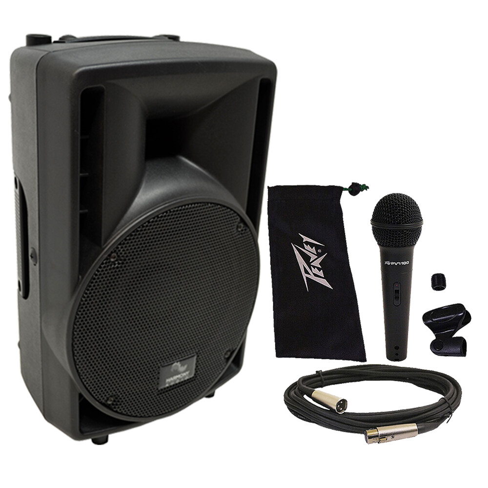 Harmony Audio HA-C8A Pro DJ 8″ Powered 300W Active PA Speaker & Peavey PV Mic