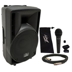 Harmony Audio HA-C8A Pro DJ 8″ Powered 300W Active PA Speaker & Peavey PV Mic