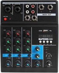 MDYHY A4 DJ Controller Portable Audio Mixer Sound Console USB 48V Phantom Power