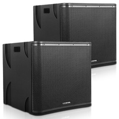 Sound Town 2-Pack 1400W 15” Powered PA Subwoofers with DSP, CARME-15SPW-PAIR