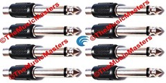 (8) 1/4″ Male Mono Plug to Single RCA Jack (F) Audio Cable Cord Adapter VWLTW