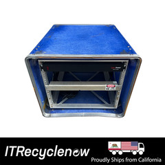 ECS 8U Shock Mount Rack Case 24″ Blue Flight Road Case PDU NMSU Aerospace SN #01