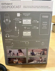 Roland GO:PODCAST Condenser Microphone 24-bit/48kHz USB-C Bus Powered 200mA