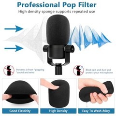 Windscreen for Rode Podmic, 2Pack Microphone Pop Filter Mic cover for podmic
