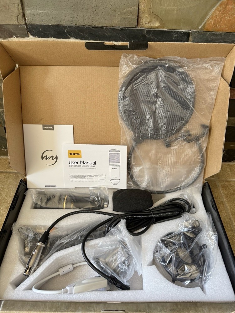 Condenser Microphone BM-800 Black & Gold Adjustable Flexible New FAST SHIPPING
