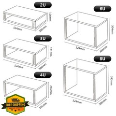 AcouZen 8U Natural Woodgrain Studio Rack