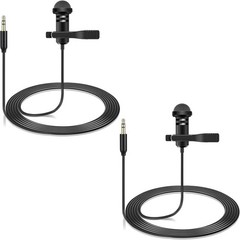 2-Pack Omnidirectional Lavalier Microphones for DJI & Rode Wireless Systems