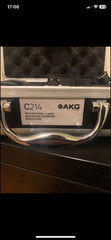 AKG C214 Professional Diaphragm Condenser Studio Microphone w/ Case + Accesories