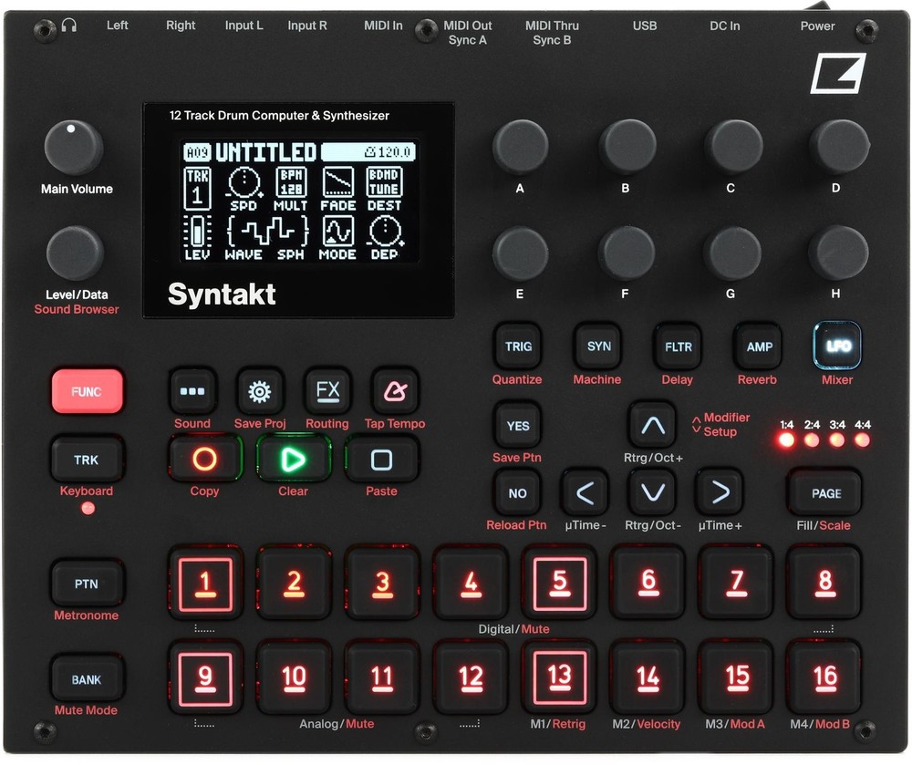 Elektron Syntakt 12-voice Drum Computer and Synthesizer (3-pack) Bundle