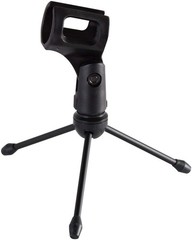 Gator Frameworks Mini Tripod Desktop Microphone Stand with Clip Mini, Compact