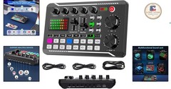 F988 Professional Audio Mixer – Sound Card & DJ Effects for Streaming & Podcasts