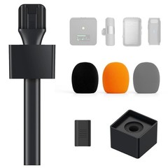 TONOR Handheld Adaptor for Interview Mic, Wireless Microphone Handle for Lavalie