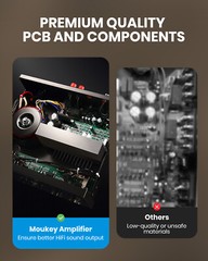 Moukey Stereo Receivers Bluetooth 5.0 Power Audio Amplifier 2.0 Channel MAMP1